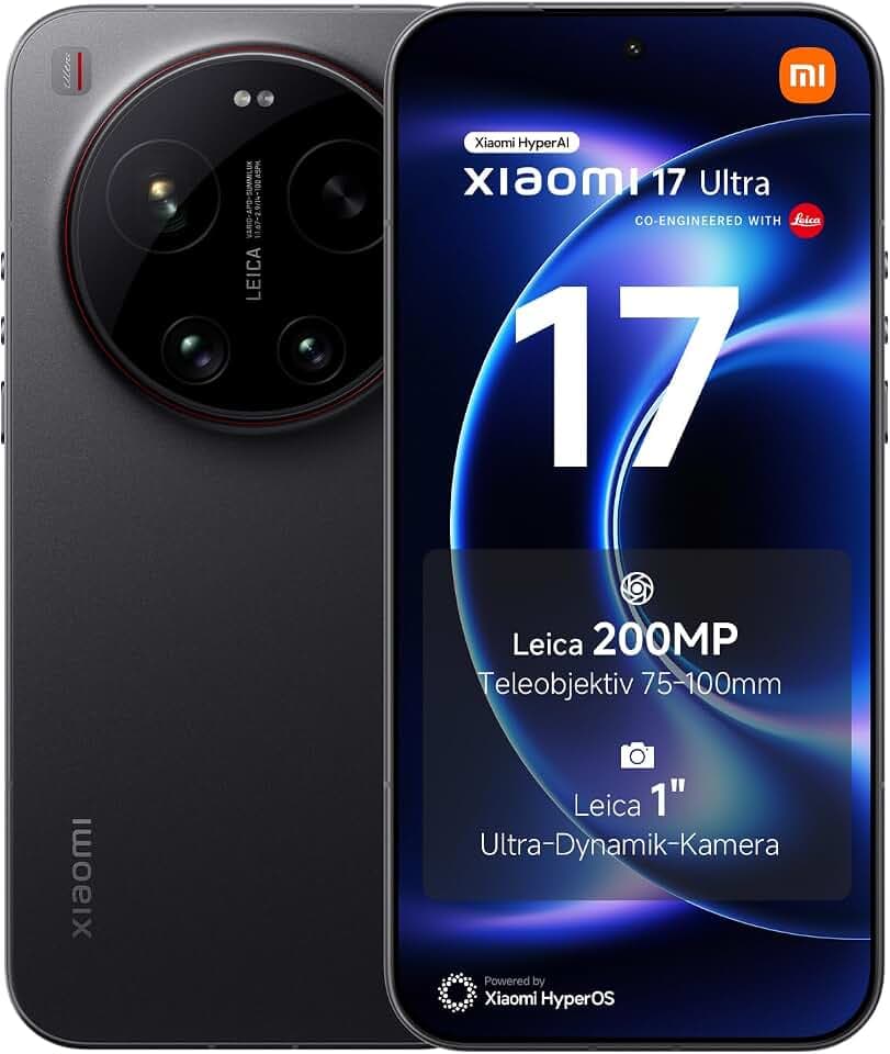 XIAOMI 17 Ultra Smartphone 16+512 GB, Leica 200 MP Teleobjektiv, Schwarz