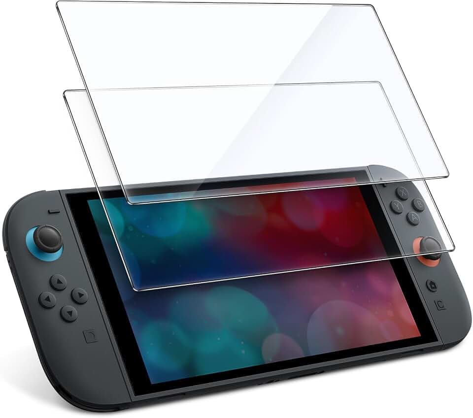 JETech Schutzfolie für Nintendo Switch 2, 2 Stück | HD Klar, Kratzfestes Gehärtetes Glas Displayschutz
