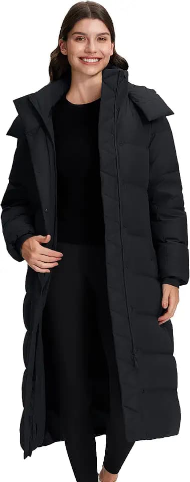 Pioneer Camp Wintermantel Damen Lang Daunenjacke Steppmantel mit Kapuze