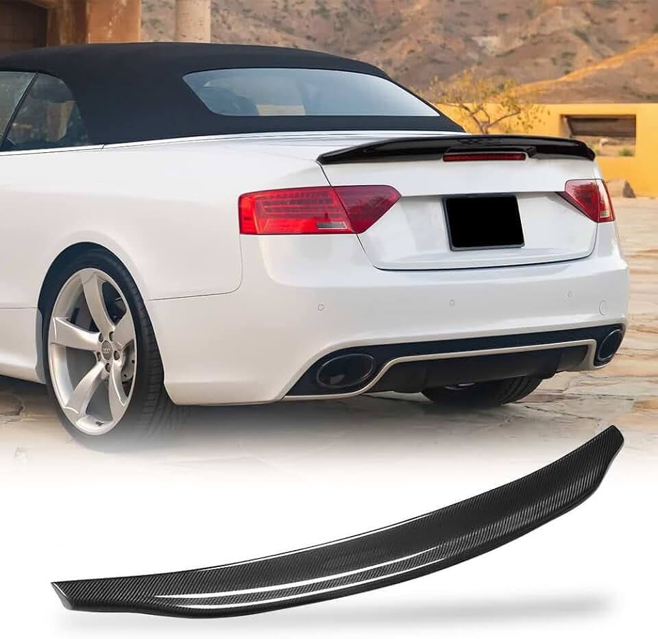 Carbon Fiber Trunk Spoiler for Audi A5 S5 RS5 Convertible 2-Door 2008-2016