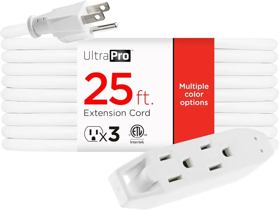 UltraPro 25 Ft Indoor Extension Cord Multiple Outlets 3 Outlet