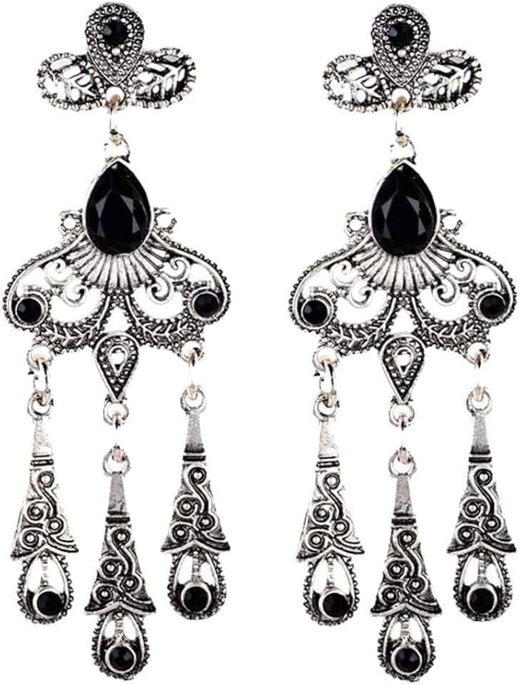 Silver Earrings, Vintage Crystal Earrings for Women Classic Rhinestone Drop Earrings Fashion Jewelry Gift