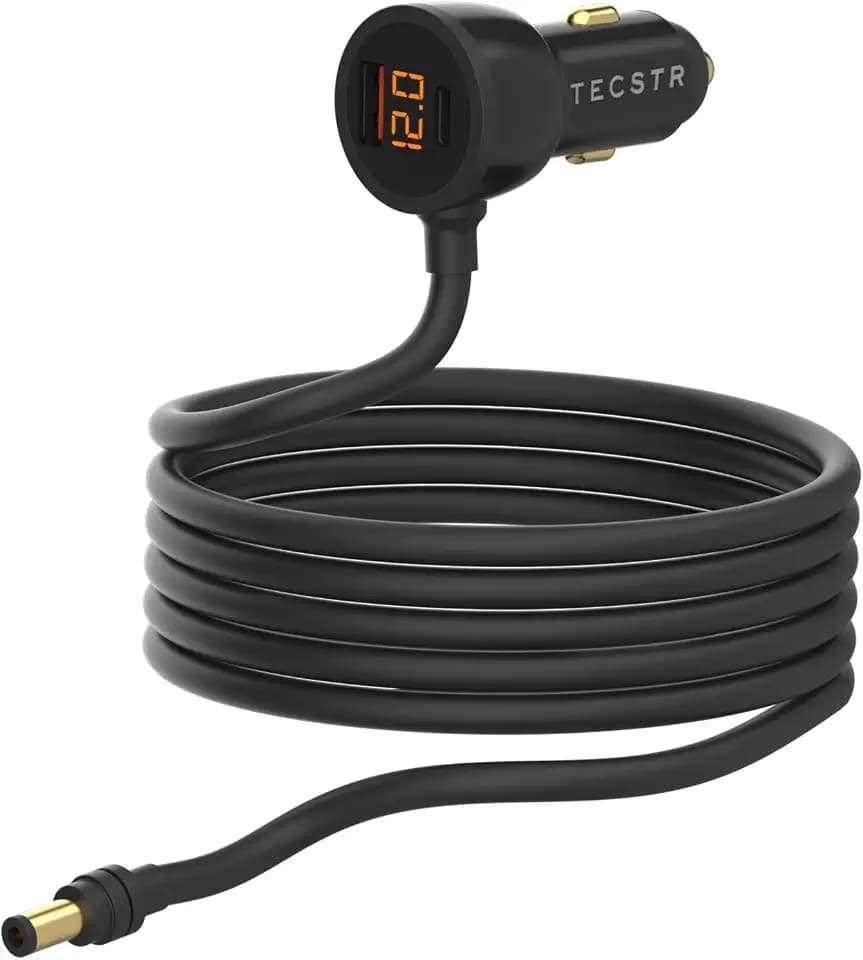 3 in 1 Car Charger for Starlink Mini DC Power Cable Adapter 12V-24V w/Digital Display, Durable USB-C 40W & USB 35W Ports for Trucks and Cars - 16.5FT