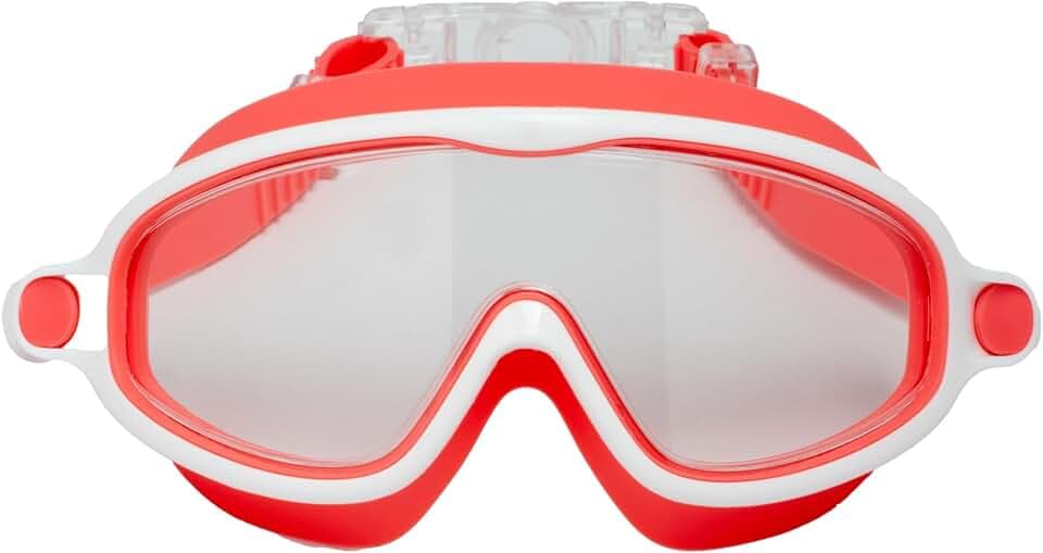 CLEAR’R Orca Kids Swim Goggles, Ages 4+ – Wide-View Anti-Fog Mask with UV Protection, Adjustable No-Leak Strap