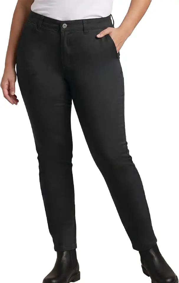 Dickies Womens Plus Size Skinny Leg Twill Uniform Work Pants - Size Up