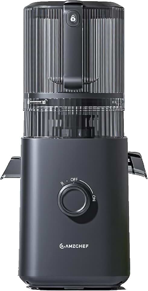 AMZCHEF Slow Juicer, 160 mm Einfüllöffnung für ganze Früchte und Gemüse