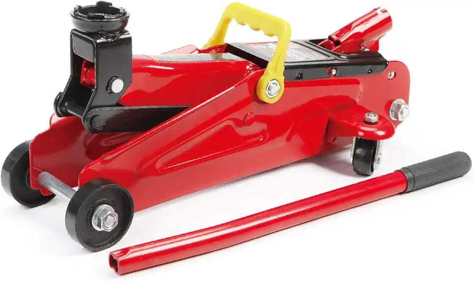 BIG RED 2 Ton Hydraulic Floor Jack, 4000 lbs Capacity Low Profile Trolley Service Jack with 5.2"-13.3" Lifting Range, Heavy Duty Steel Car Jack for Sport Utility Vehicle, Cars, Red