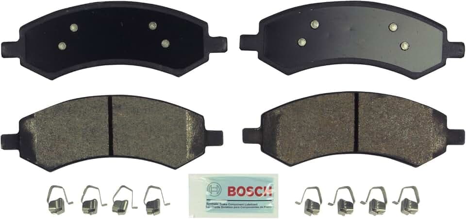 BOSCH BE1084H Blue Semi-Metallic Disc Brake Pad Set with Hardware - Front