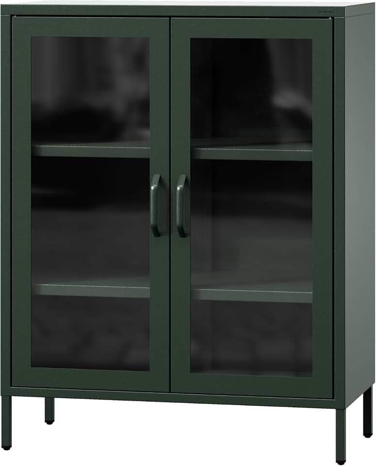 Jan Nowak Vitrinenschrank Glasvitrine Wohnzimmerschrank 80x101,5x40 cm