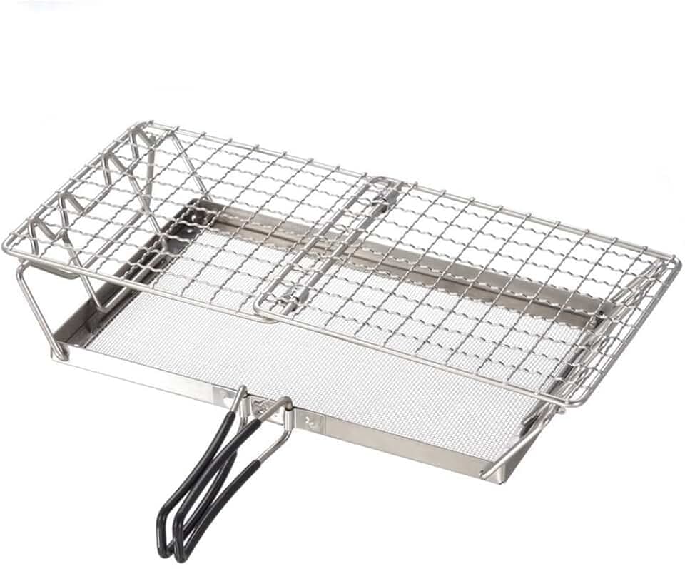 Camp Herd Toaster, Tragbarer Faltbarer Campingkocher Toaster, Blech Brot Toaster für BBQ Party Outdoor Wandern Camping Angeln Picknick