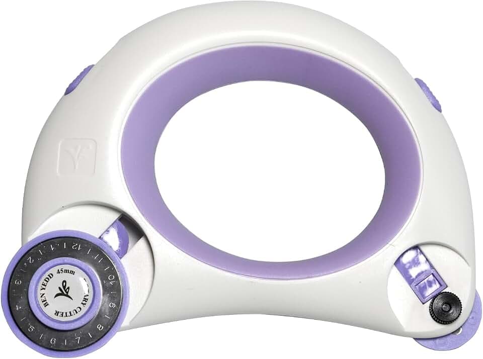 Cutting wheel cutter double head wheel cutter cloth leather paper rotary cutter 45mm 28mm blade cutter (purple)