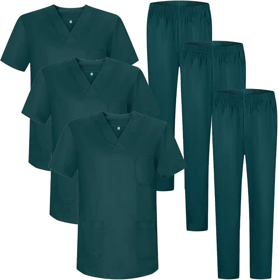 MISEMIYA Unisex 3er-Pack Gesundheits-Uniformen, Uni, MZ-3-817-8312