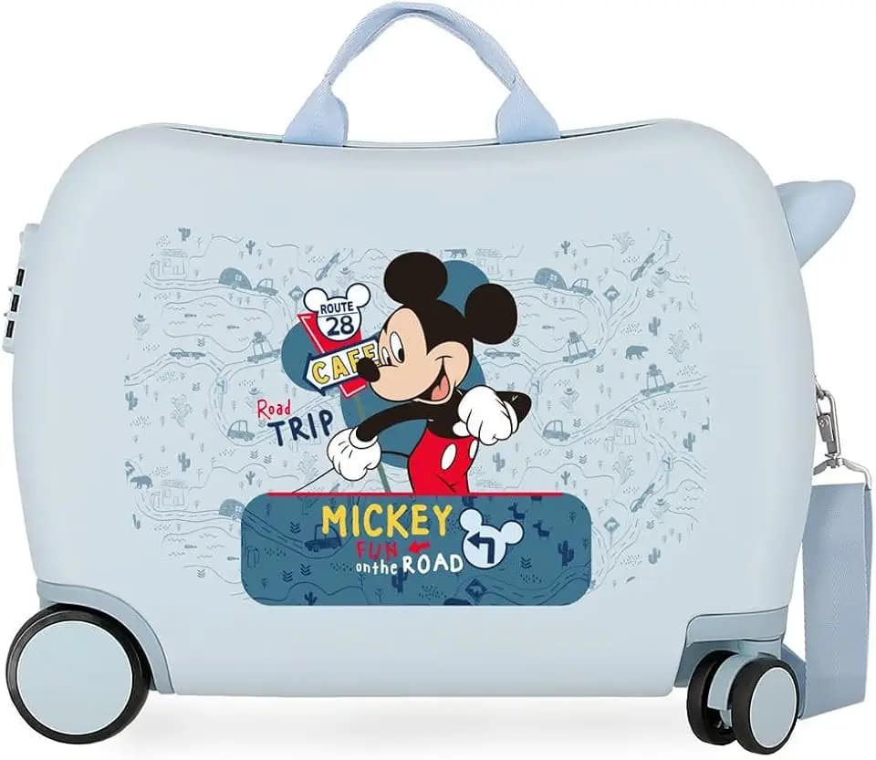 Disney Mickey Road Trip Blau Kinderkoffer 50 x 39 x 20 cm starres ABS seitliches Zahlenschloss 34 l 1,8 kg 4 Rollen Handgepäck