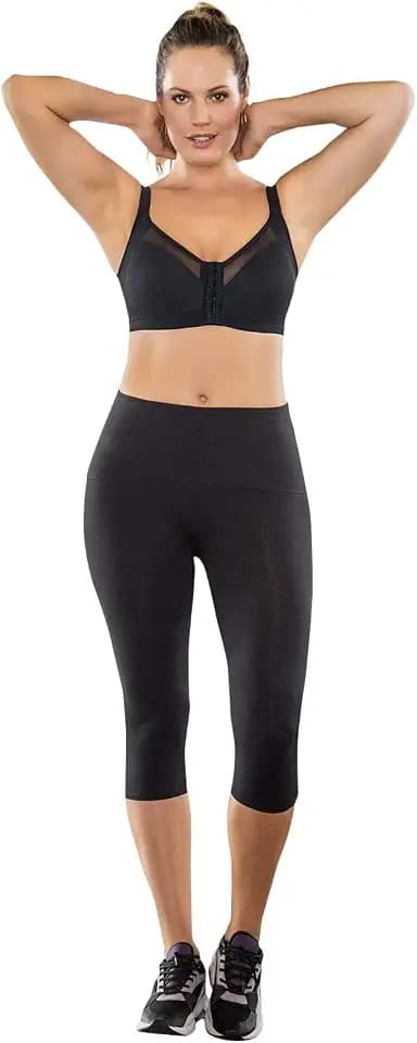Leonisa ActiveLife Power Up schlankmachende Capri-Leggings High-Waisted Shapewear Damen Sportbekleidung