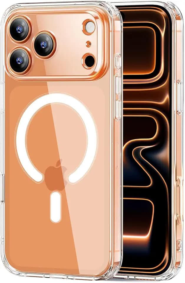 S. Tedazo for iPhone 17 Pro Case Compatible with Magsafe, Wireless Charging, Anti-Yellowing,MaterialsMilitary Shockproof Drop Protection, Transparent Cover for iPhone 17 Pro-Clear