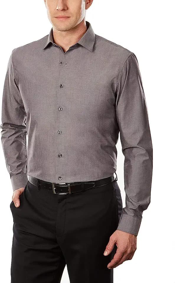 Kenneth Cole Unlisted Men's Slim Fit Solid Dress Shirt - Amazon Exclusive