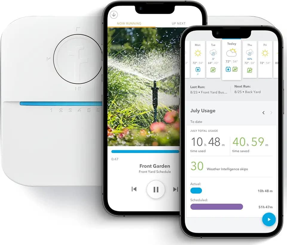 Rachio 3: Smart Sprinkler Controller, 16-Zone (Simple Auto Scheduling + Local Weather Intelligence. Save Water w/ Rain, Freeze & Wind Skip), Fast & Easy Install