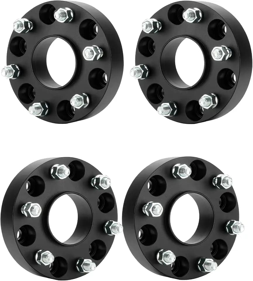 4pcs 6x5.5 1.5" (38.1mm) Hubcentric Wheel Spacers w/ 78.1mm Bore 6 Lugs M14x1.5 Studs for 1999-2023 Chevy Silverado, 2007-2013 Avalanche, 1999-2023 Sierra, Cadillac Escalade, 2003-2014 Express Savana