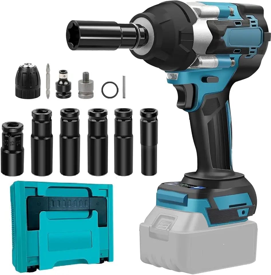 1000Nm Akku Schlagschrauber Kompatibel mit Makita 18V Lithium-Akku