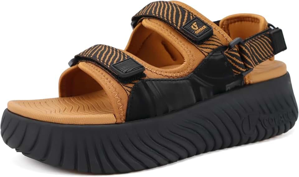 COFACE Womens Orthopedic Walking Sandals with Comfortable Arch Support