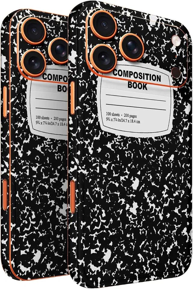 2 Pack of Phone Skins for Apple iPhone 17 Pro Max - Composition Book| Protective Vinyl Covers | Matte Finish | Made in The USA by MightySkins