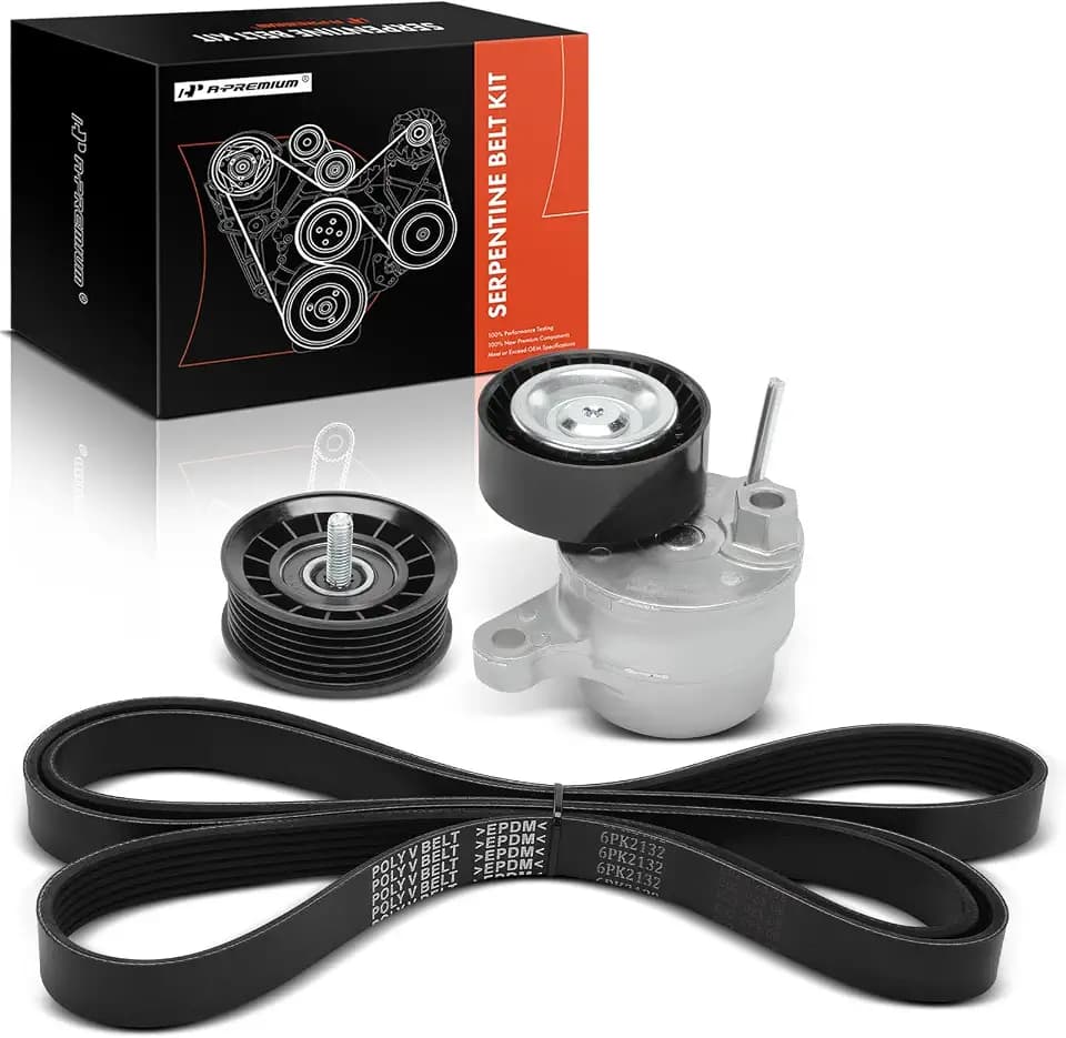 A-Premium Engine Serpentine Belt Drive Kit with Tensioner & Idler Pulley