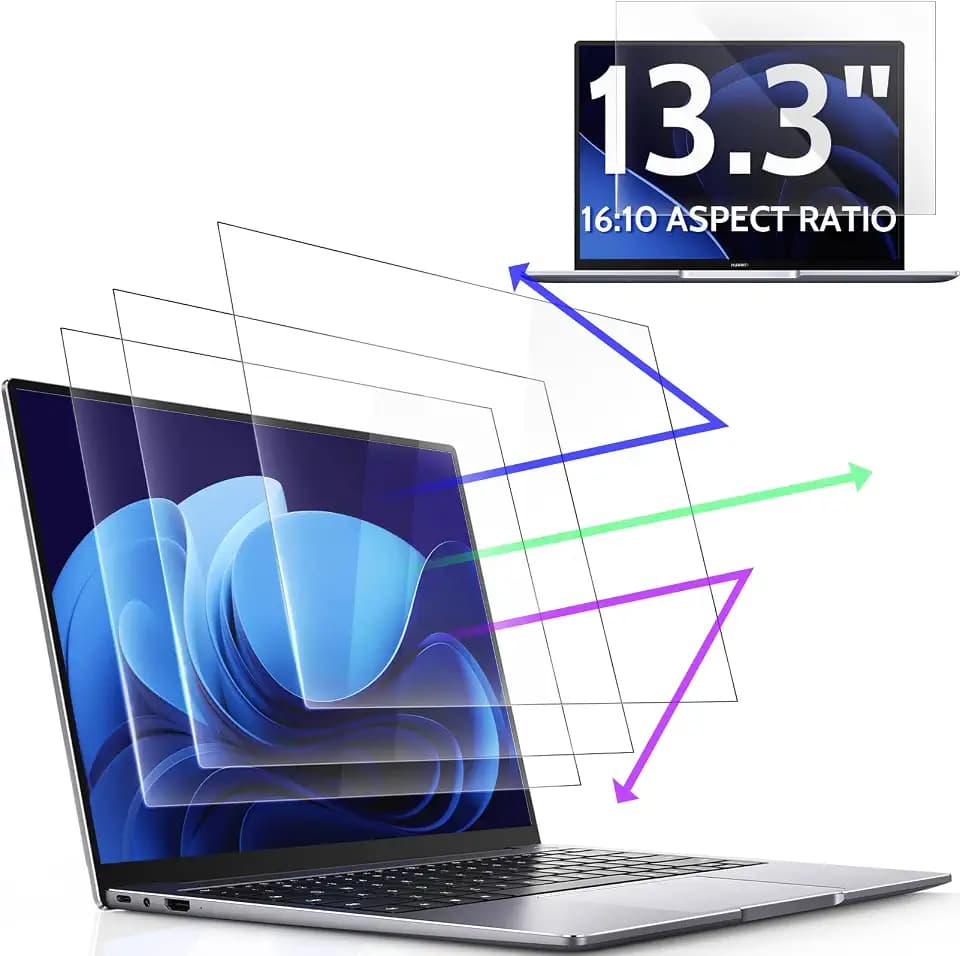 Peslv 3 Pack 13.3 Inch 16:10 Anti Blue Light Screen Protector for Laptop