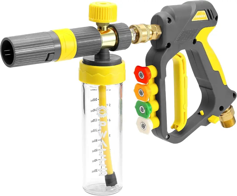 PWACCS Pressure Washer Foam Cannon Pro, Small No-Dilution Foam Gun 200 ML
