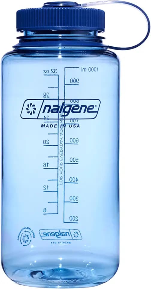 Nalgene 32 oz Wide Mouth Water Bottle, Baby Blue