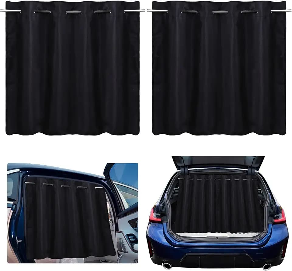 ZATOOTO Car Window Shades with Rods,Back Hatch Tailgate Shade,Universal Fit