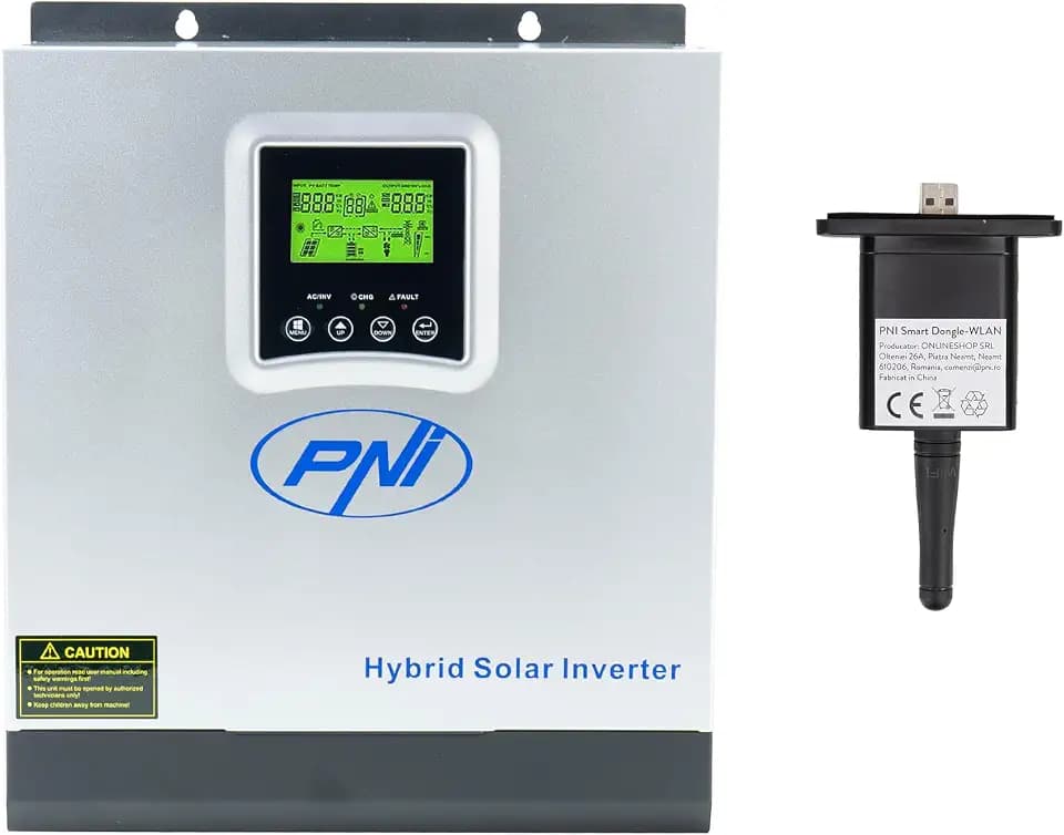 PNI Greenhouse SC1800C PRO Solarwechselrichter, 3KW 13A 3000VA, 24V, MPPT 60A, netzunabhängiger Reiner Sinus-Hybrid