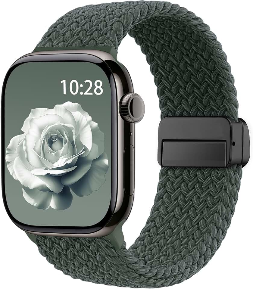 Braided Stretchy Magnetic Sport Band for Apple Watch Bands for Women Men