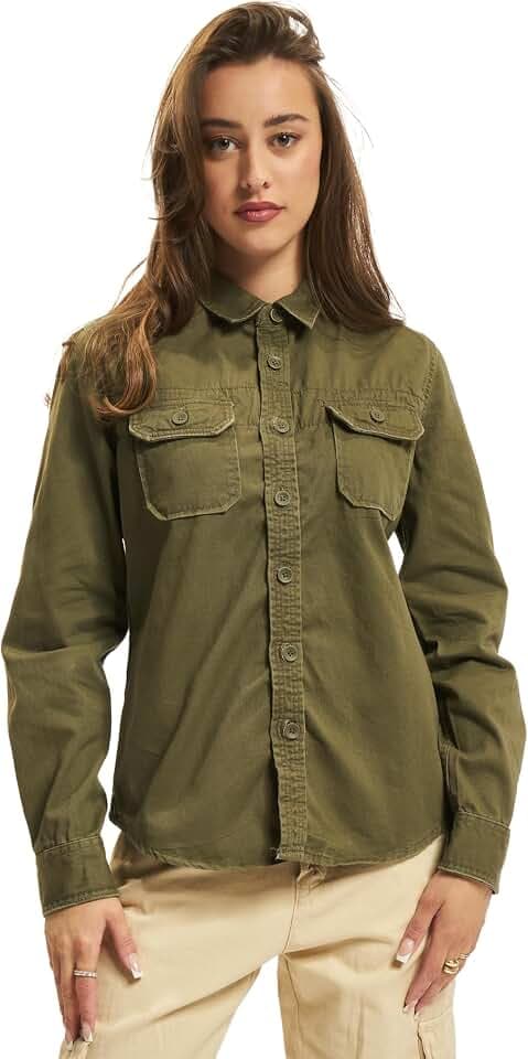Brandit Women Vintage Shirt Long Sleev, Farben: Olive oder Black, Größen: XS bis 5XL