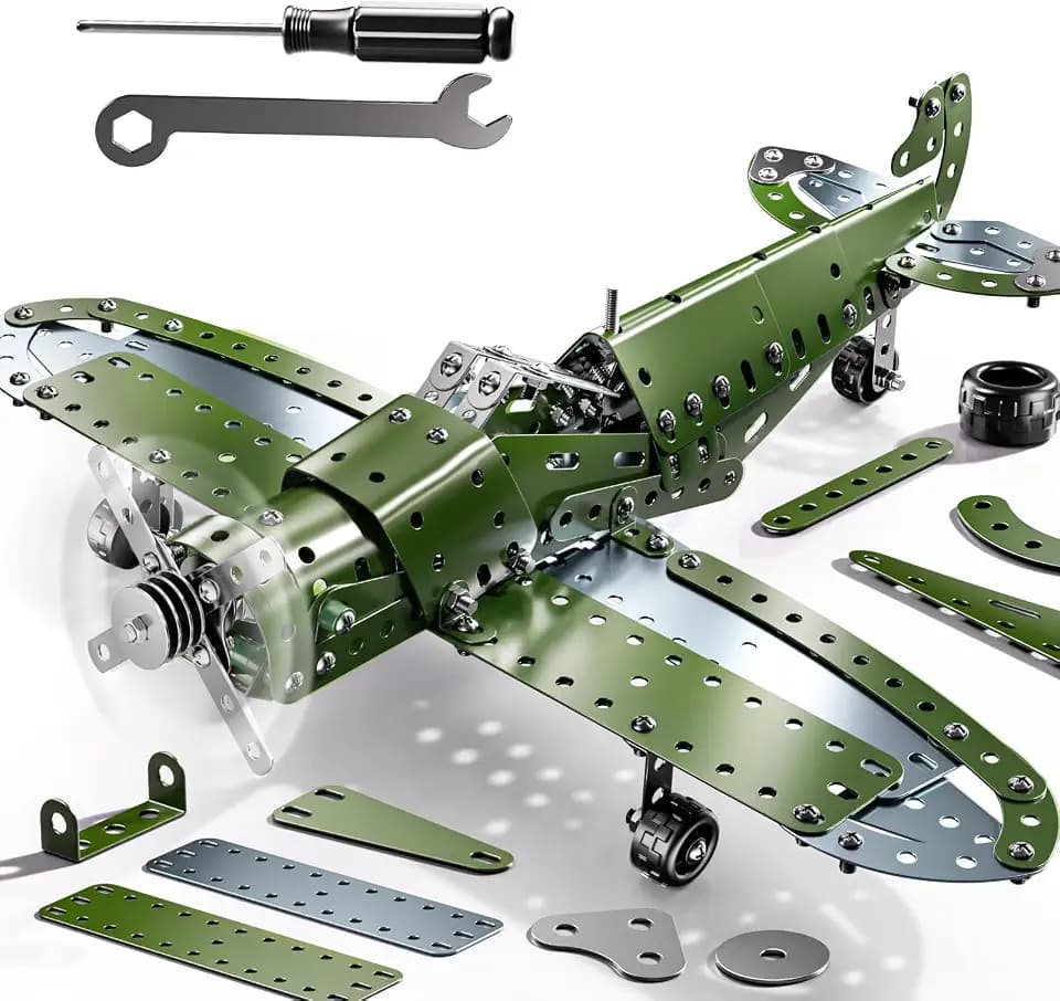 Metal Model Airplane Kits - STEM Projects for Kids Ages 8-12, Assembly Educational Building Toys Model Aircraft Metal for Kids Boys Girls 8 9 10 11 12 Years Old