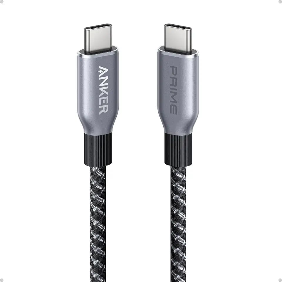 Anker Prime USB C to USB C Cable, 240W Fast Charging Durable Cable (3 ft)