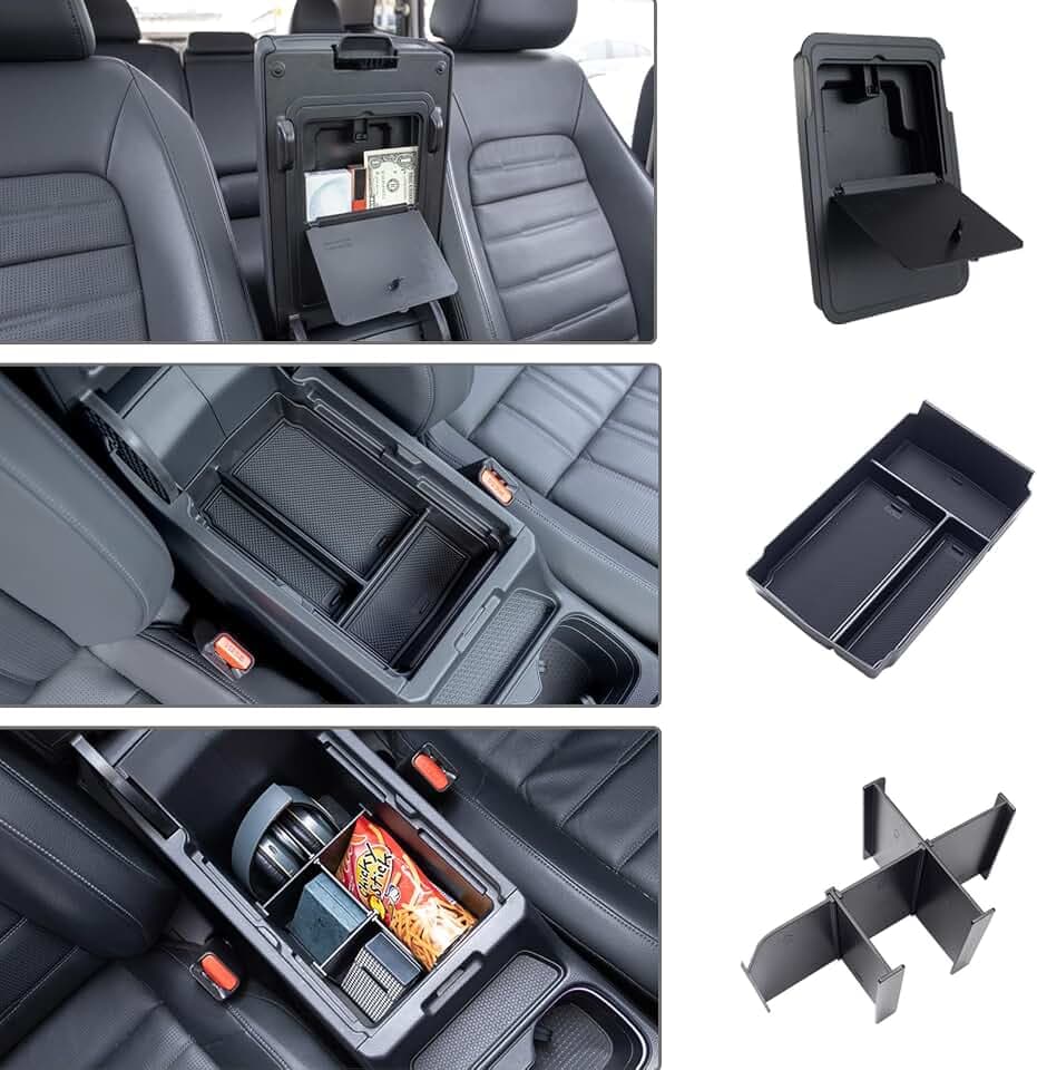 3PCS Center Console Organizer Set for 2023-2026 Honda CR-V & CR-V Hybrid