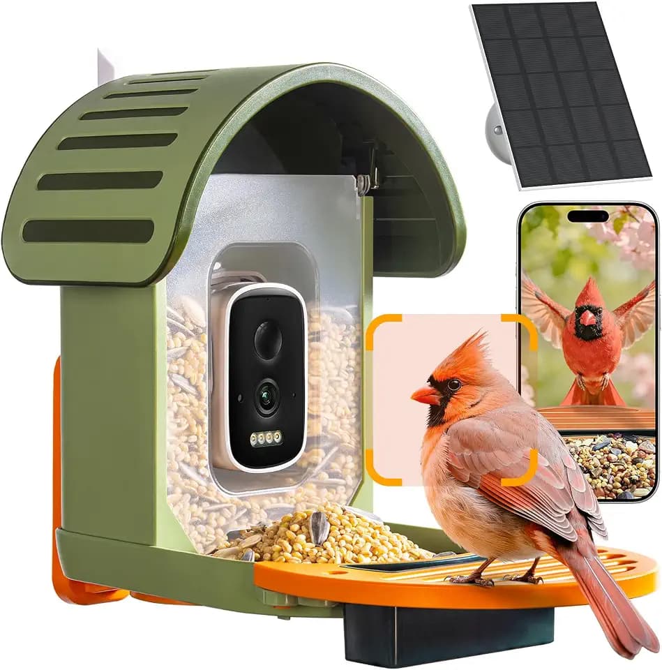 2.5K UHD Smart Bird Feeder with Camera - Al Identify Birds Species