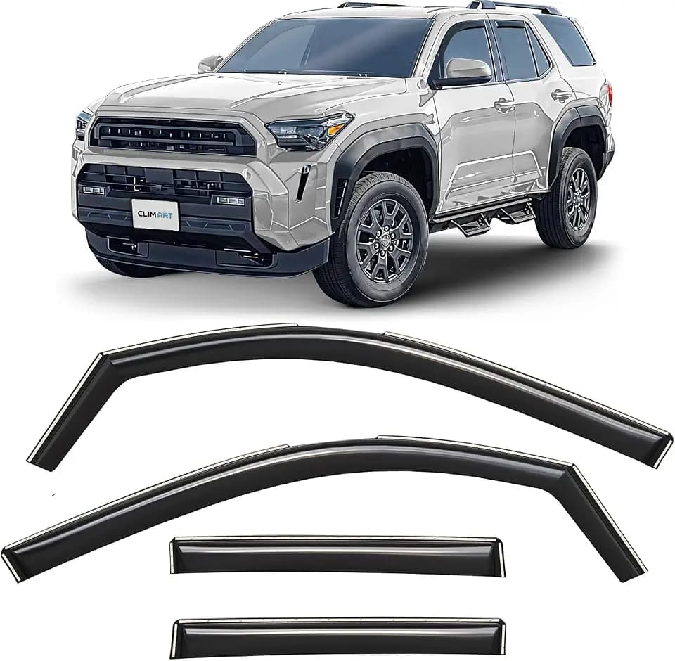 CLIM ART in-Channel Incredibly Durable Rain Guards for Toyota 4Runner 2025-2026, Original Window Deflectors, Vent Window Visors, Vent Deflector, 4 pcs. - 625080