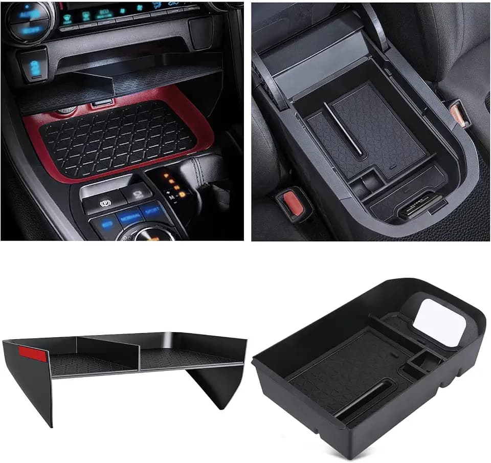 DIAMOOKY Upgraded Center Console Organizer for Toyota RAV4 2019-2025, 2pcs