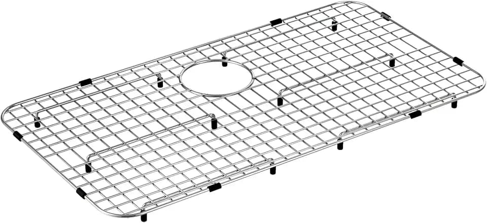 Moen GA780B Stainless Steel Sink Rack Bottom Grid for 29" x 16" Kitchen Sinks with Rear Drain and Protective Feet