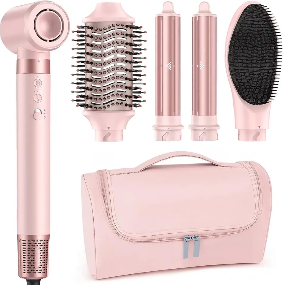 MESCOMB 5-in-1 Airstyler mit Auto-Wrap für natürliche Locken & Glatte Looks