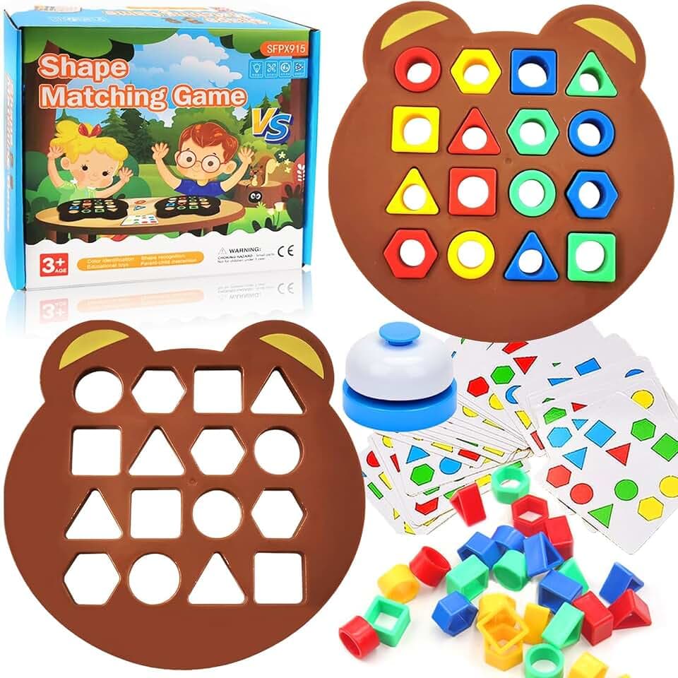 Puzzle Shape Matching Game,formanpassung Spiel farbsensorisches lernspielzeug,spielzeuge zum formenlernen,Color Matching Toys,Form Matching Montessori Spielzeug für 3 4 5 6 7 jährige Kinder
