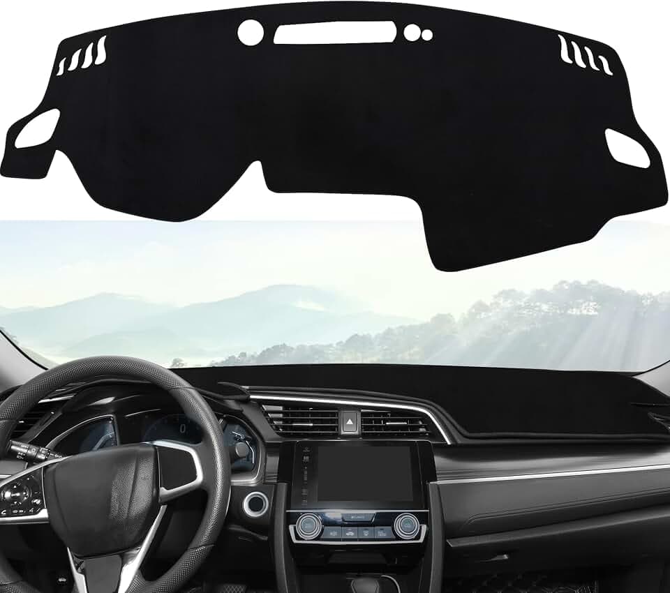 Dash Cover Custom Fit for Nissan Rogue 3rd Gen.2021-2026 Advanced Sun Glare Reducer UV Protection Dashboard Cover Mat Premium Black Flannel Dash Mat Non-Slip Easy Install