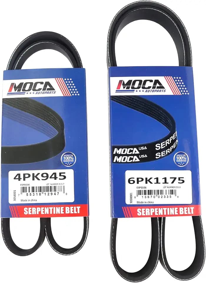 MOCA 4PK945 6PK1175 Serpentine Belts 2003-2006 for Infiniti G35 3.5L