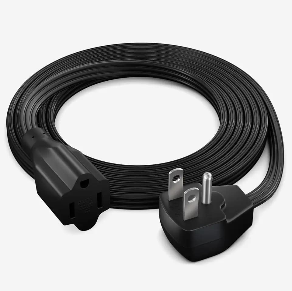 Maximm 8 Ft 14/3 AWG UL Certified Flat Plug Extension Cord, 1-Outlet