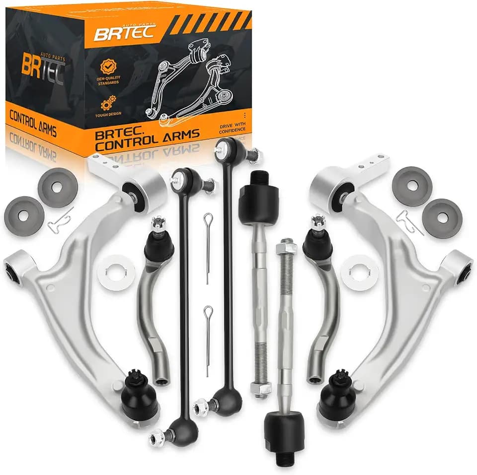 Front Lower Control Arm kit Compatible with Honda Pilot 2009-2015 - Ball Joints Tie Rods Sway Stabilizer Bar Links Front End Suspension kit