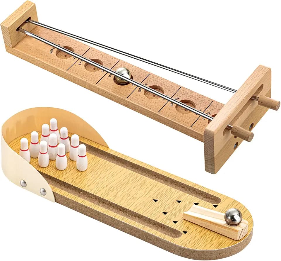 Deekin 2 Set Shoot The Moon Game Desktop Board Mini Bowling Game