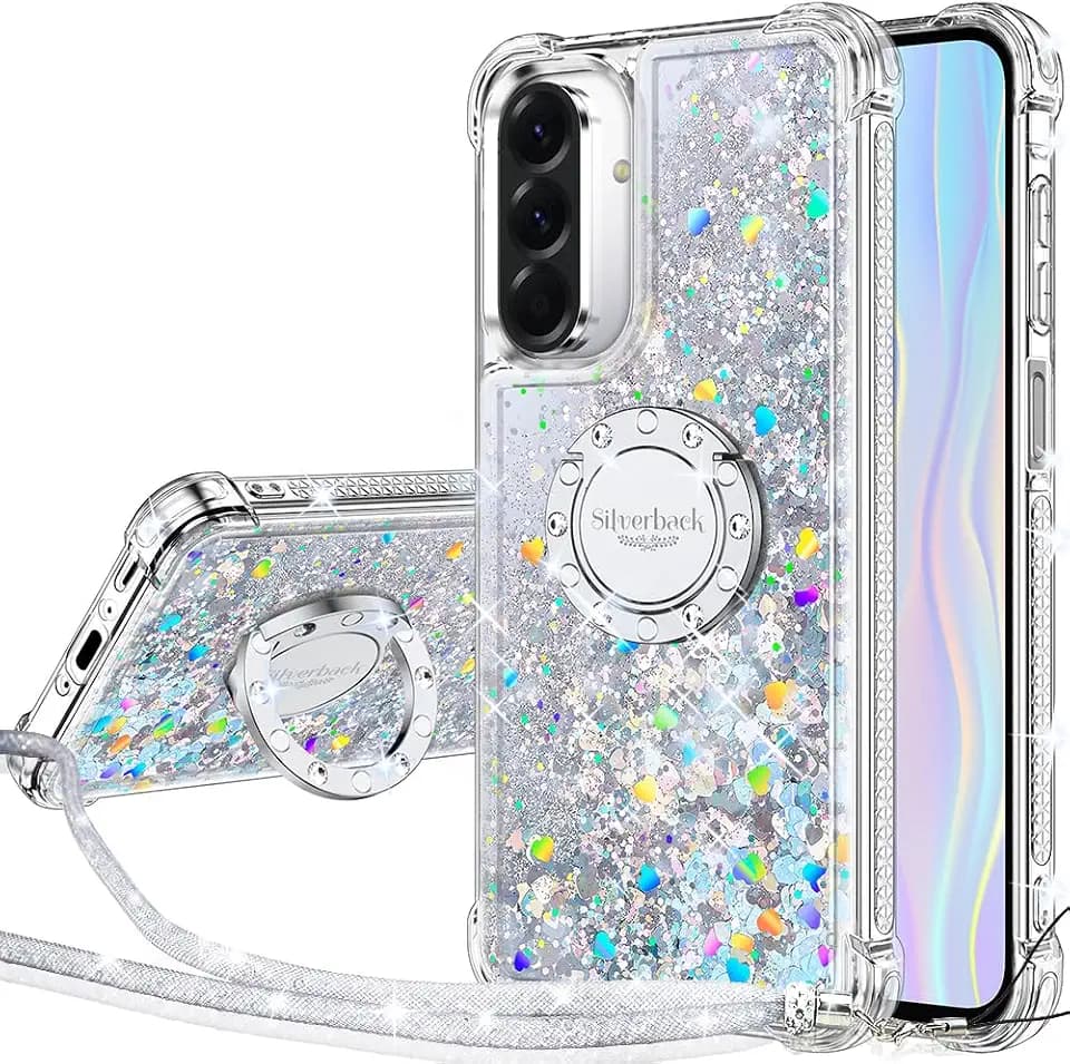 Silverback for Samsung Galaxy A17 5G Phone Case with Ring Stand, Silver