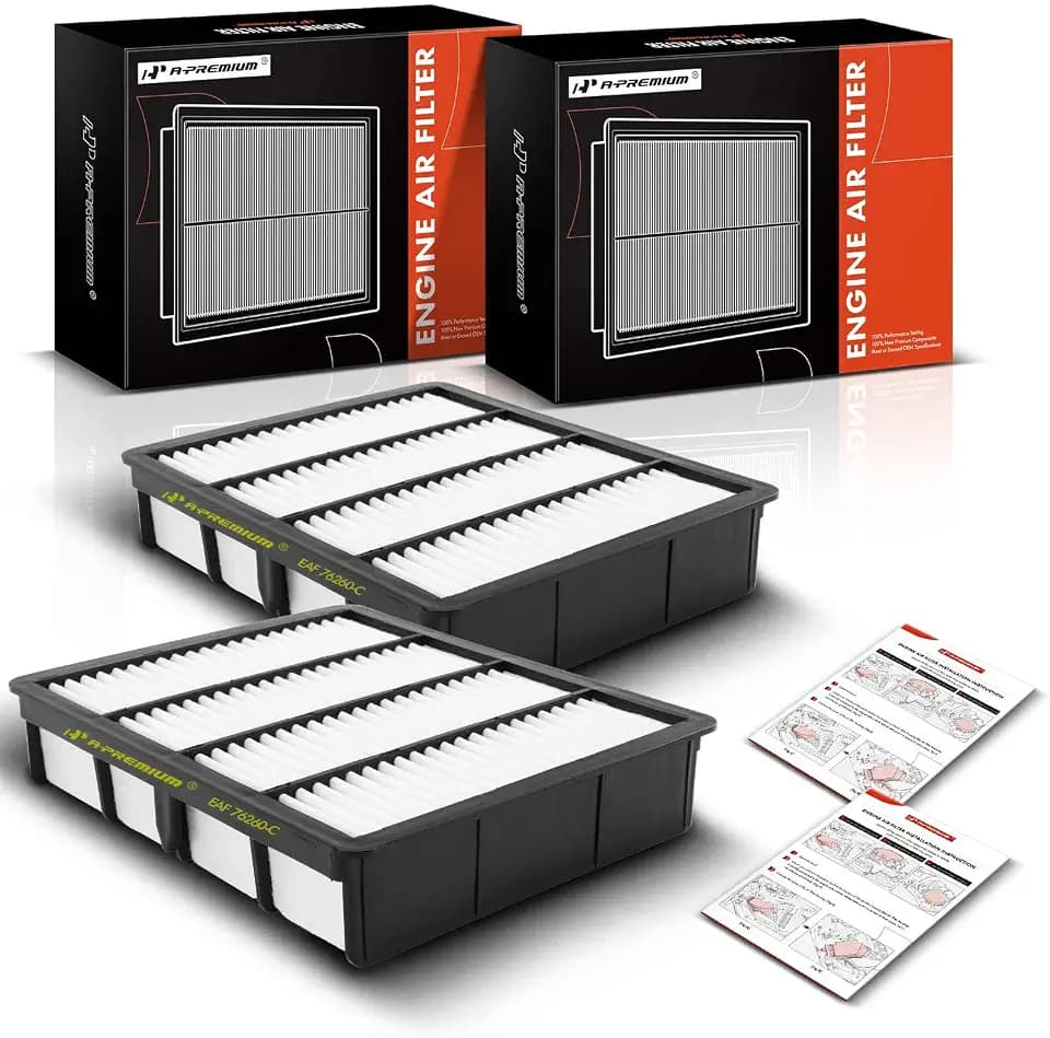 A-Premium 2-PC Engine Air Filter Compatible with Toyota & Lexus