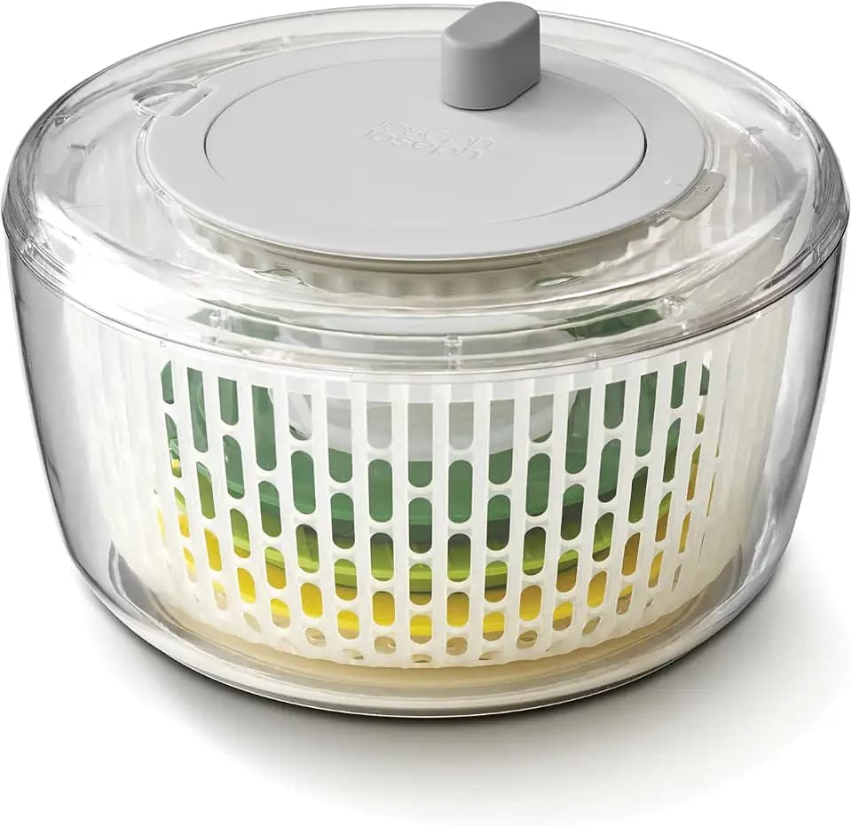 Joseph Joseph 'Multi-Prep' 4-teiliges Salatzubereitungsset, mehrfarbig, Salatschleuder, Spiralschneider, Hobel und Reibe, kompakte Aufbewahrung, Multicolores
